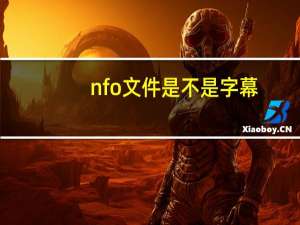 nfo文件是不是字幕（nfo文件是什么 电影字幕）
