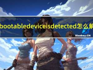 no bootable device is detected怎么解决（no bootable device）