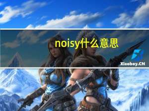 noisy什么意思（no什么意思）