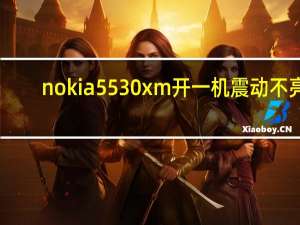nokia5530xm开一机震动不亮（nokia5530）