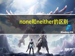none和neither的区别
