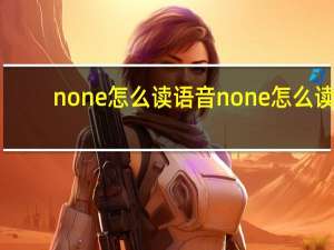none怎么读语音 none怎么读