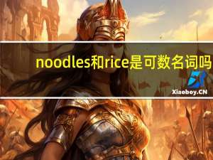 noodles和rice是可数名词吗