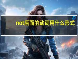 not后面的动词用什么形式