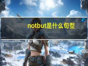 notbut是什么句型