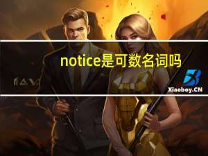 notice是可数名词吗