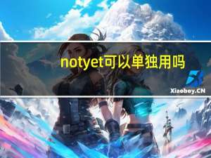 not yet可以单独用吗