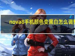 nova8手机颜色变黑白怎么调整（华为nova6手机变黑白怎么调过来）