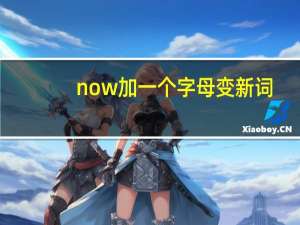 now加一个字母变新词