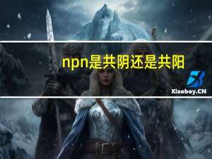 npn是共阴还是共阳