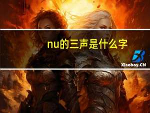 nu的三声是什么字
