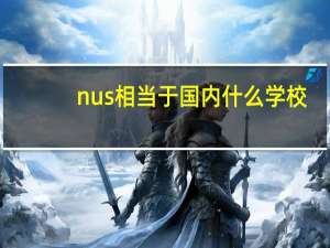 nus相当于国内什么学校