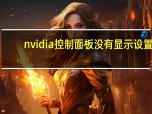 nvidia控制面板没有显示设置（nvidia控制面板）