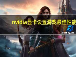 nvidia显卡设置游戏最佳性能（nvidia显卡设置）