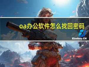 oa办公软件怎么找回密码