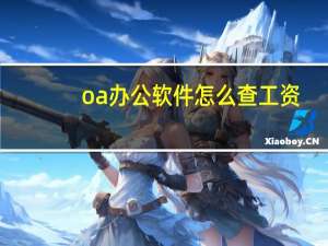 oa办公软件怎么查工资