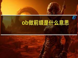 ob做前缀是什么意思