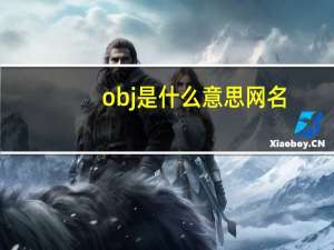 obj是什么意思网名（obj是什么意思网络用语）