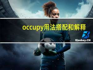 occupy用法搭配和解释