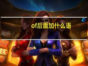of后面加什么语
