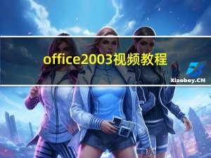 office2003视频教程（office2003使用教程）