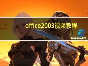office2003视频教程（office2003使用教程）