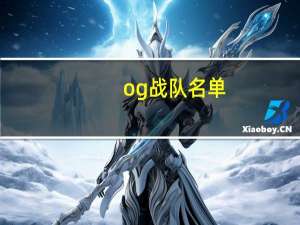 og战队名单（og战队队员）