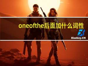 one of the后面加什么词性