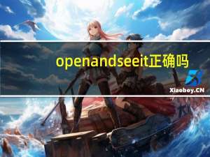 open and see it 正确吗