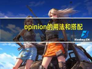 opinion的用法和搭配