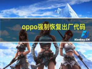 oppo强制恢复出厂代码（oppo强制解锁）