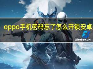 oppo手机密码忘了怎么开锁安卓系统（oppo手机密码忘了怎么开锁）