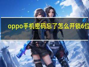 oppo手机密码忘了怎么开锁6位数（oppo手机密码忘了怎么开锁）
