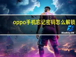 oppo手机忘记密码怎么解锁（oppo手机忘记密码怎么办怎么解锁）