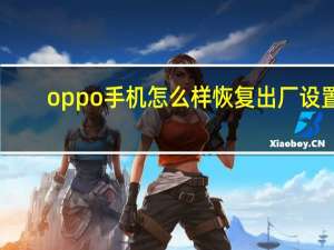 oppo手机怎么样恢复出厂设置（oppo手机怎么样）