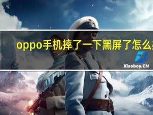 oppo手机摔了一下黑屏了怎么办（oppo手机摔了一下黑屏了怎么办）