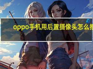 oppo手机用后置摄像头怎么拍