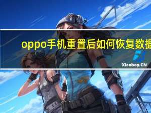 oppo手机重置后如何恢复数据（手机重置后如何恢复数据）