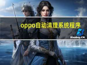 oppo自动清理系统程序