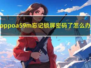 oppoa59m忘记锁屏密码了怎么办（oppoa59m忘记锁屏密码）