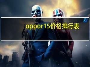 oppor15价格排行表（oppor15价格公布）