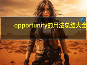 opportunity的用法总结大全