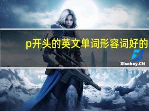p开头的英文单词形容词好的