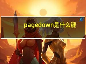 pagedown是什么键