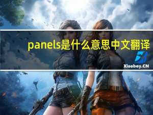 panels是什么意思中文翻译（panel是什么意思中文）