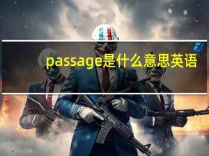 passage是什么意思英语（passage是什么意思）