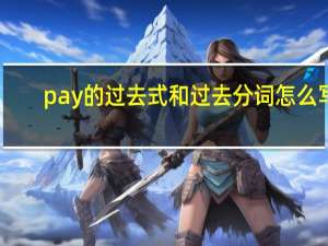 pay的过去式和过去分词怎么写