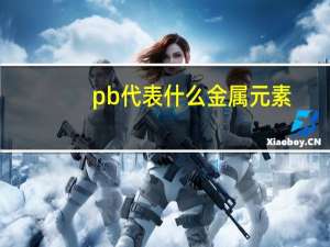 pb 代表什么金属元素