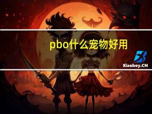 pbo什么宠物好用