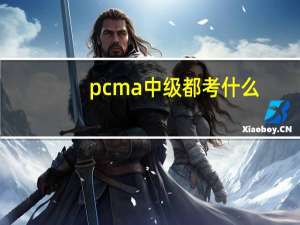pcma中级都考什么